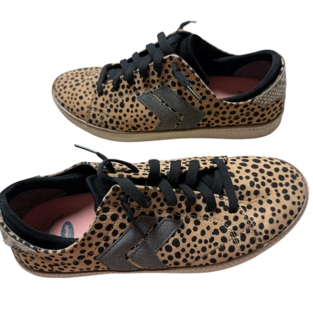 Dr. Scholl's Women's Leopard Print Sweet Kicks Oxford Comfy Sneakers Size 8